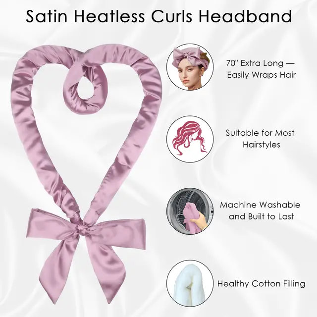 Satin Heatless Curl Ribbon — Perfect Curls Overnight 2